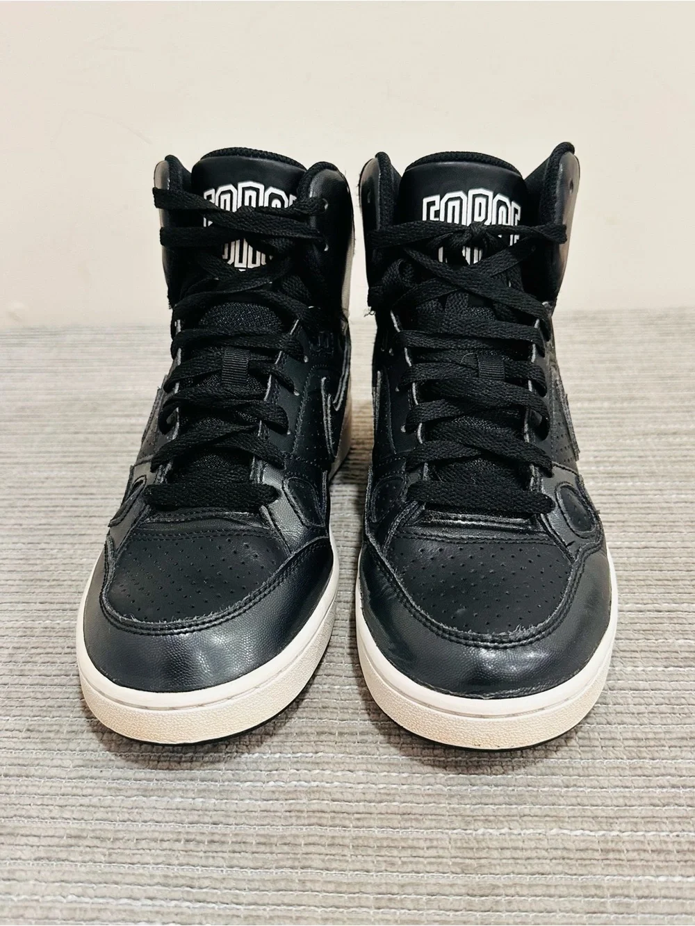 Nike WMNS Son of Force Mid Black White 616303-012 Women's Size 8 EUR 39 Rare